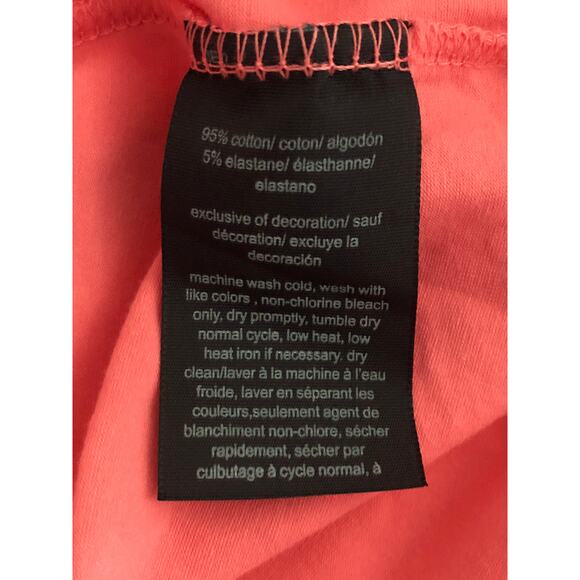 Tommy Hilfiger Short Sleeve T-Shirt Women's 3X Striped V-Neck Bubblegum NEW - Picture 7 of 7